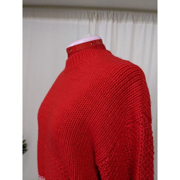 🍑GAP Women Sweater Knit Pullover Crew Neck Fall Winter Colorblock SMALL(4-6) - Picture 2 of 11